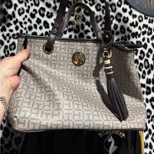 Elegant Brown Patterned Handbag